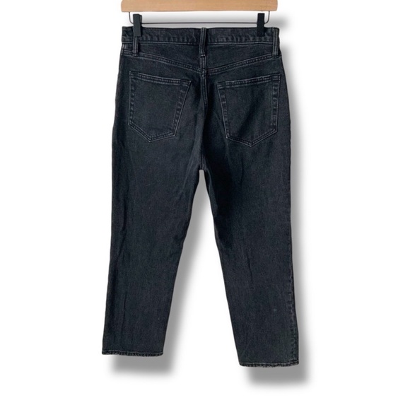 ABERCROMBIE & FITCH Jeans Ankle Straight Ultra High Rise Faded Black Size 27S - Picture 5 of 12